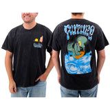 Spongebob future tshirt shown on model for male fit.