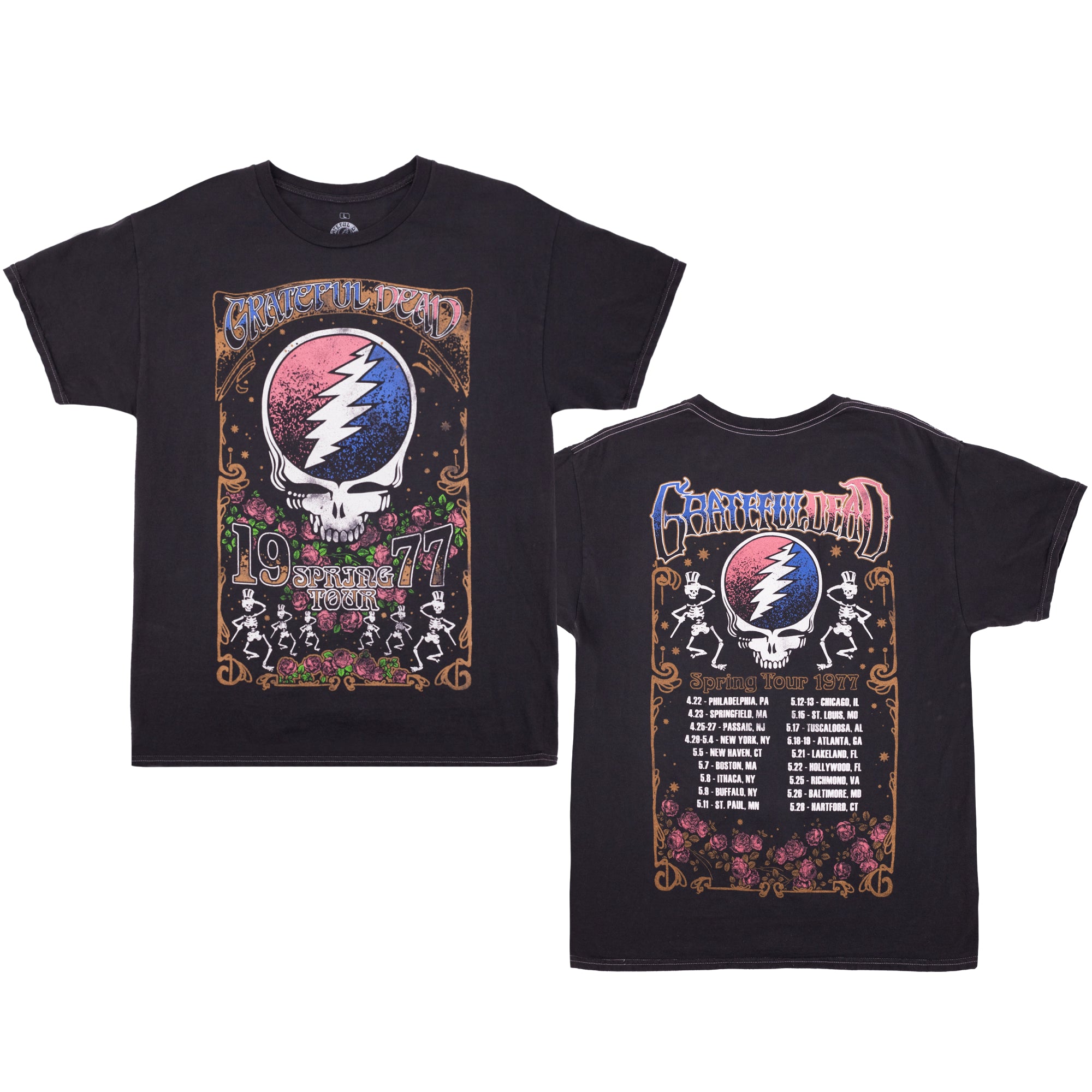 Grateful Dead 1977 Spring Tour Vintage Style T-Shirt