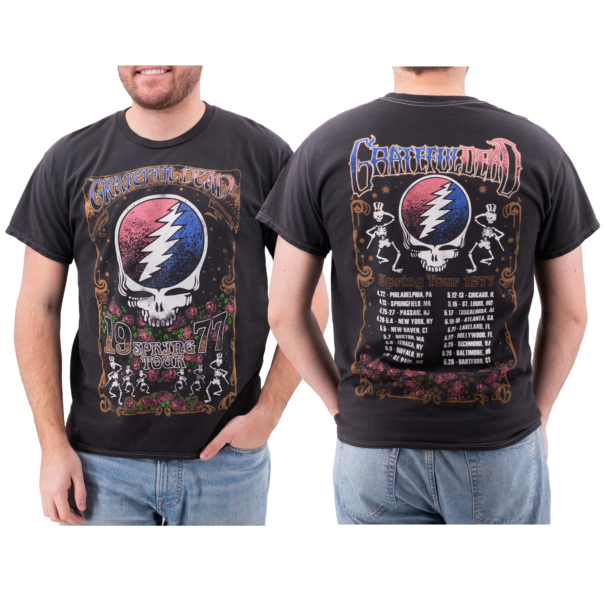 Grateful Dead 1977 Spring Tour Vintage Style T-Shirt