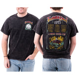 Black mineral tee fit on male body.