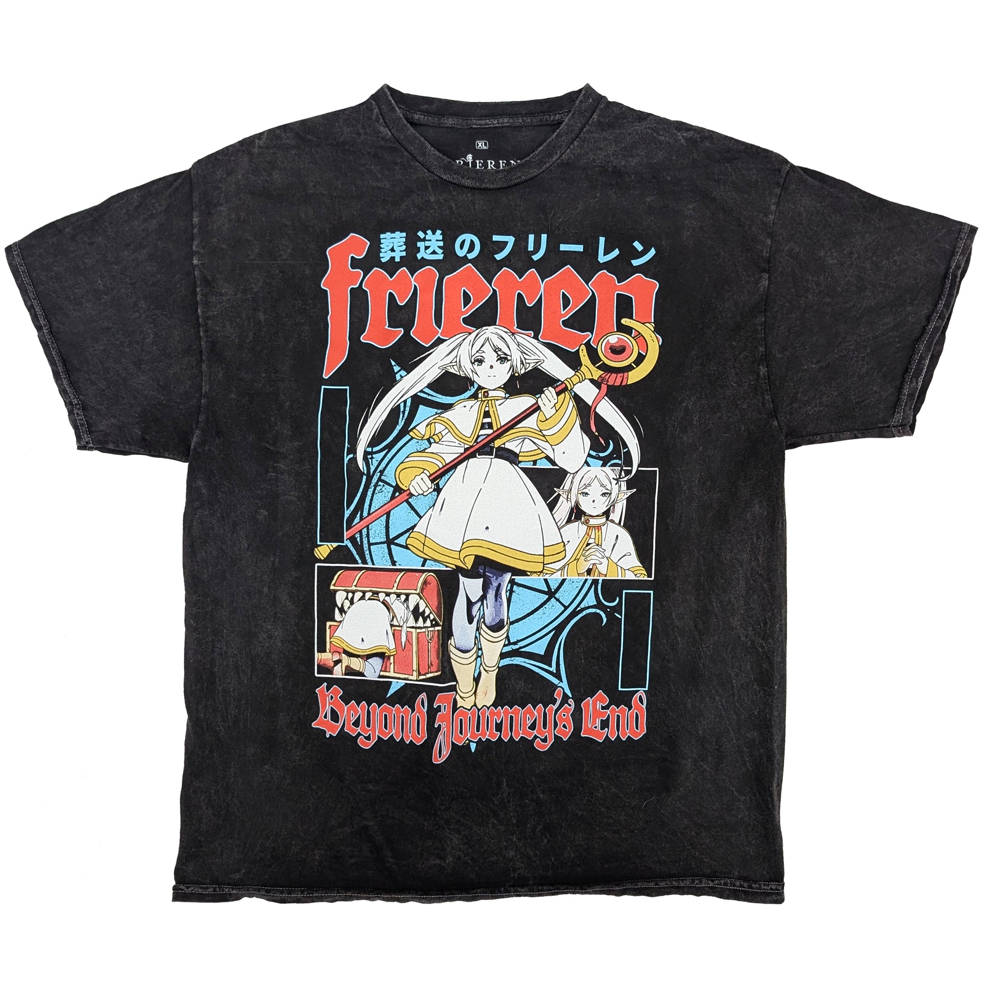 Frieren Blackletter Panels Mineral Wash T-Shirt