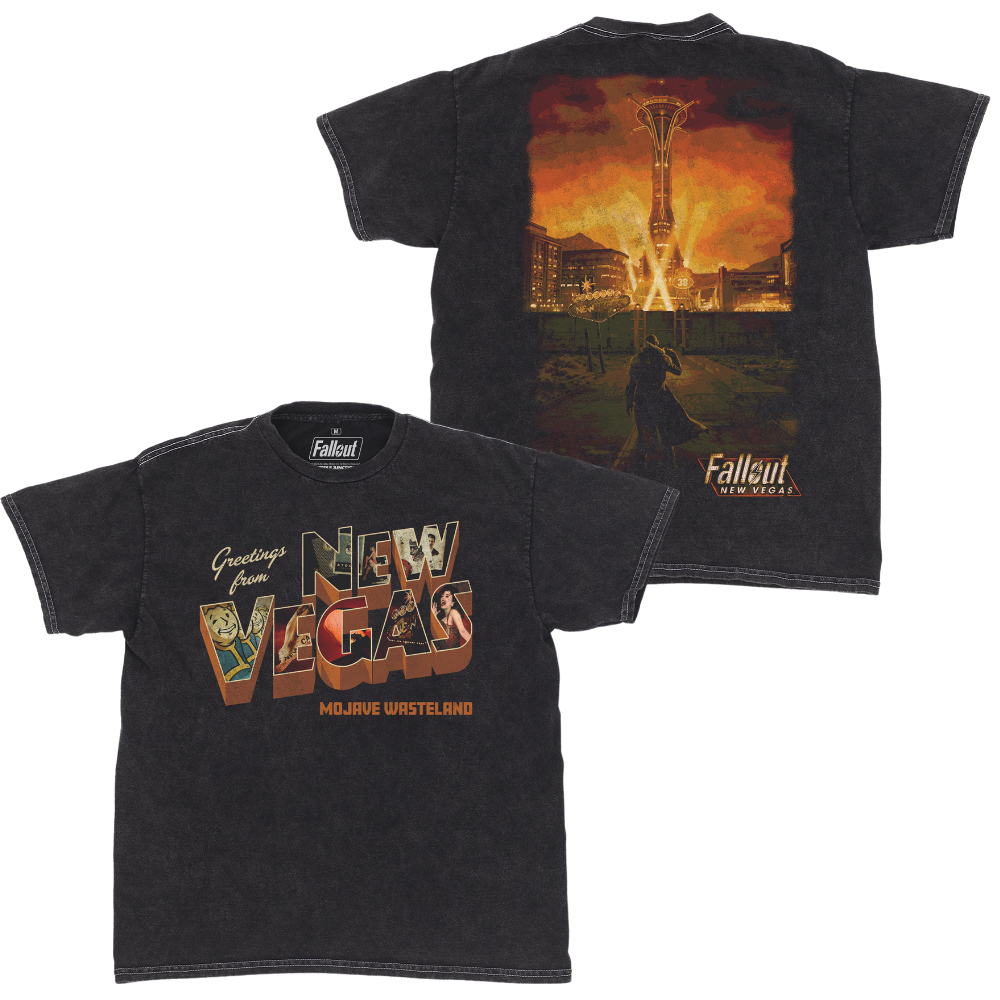 Fallout New Vegas Postcard Graphic T-Shirt