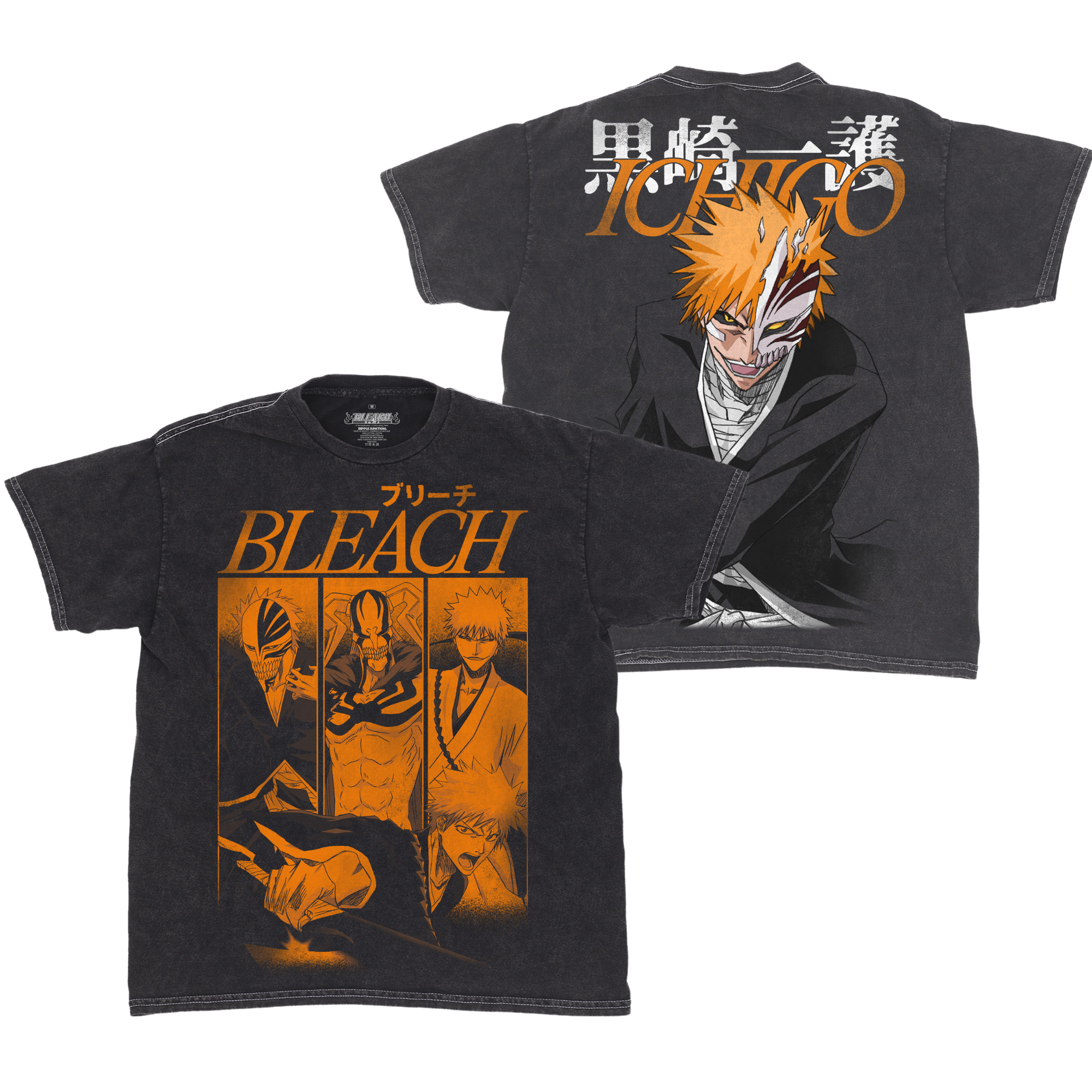 Bleach Hollow Ichigo Jumbo Collage Mineral Wash T-Shirt