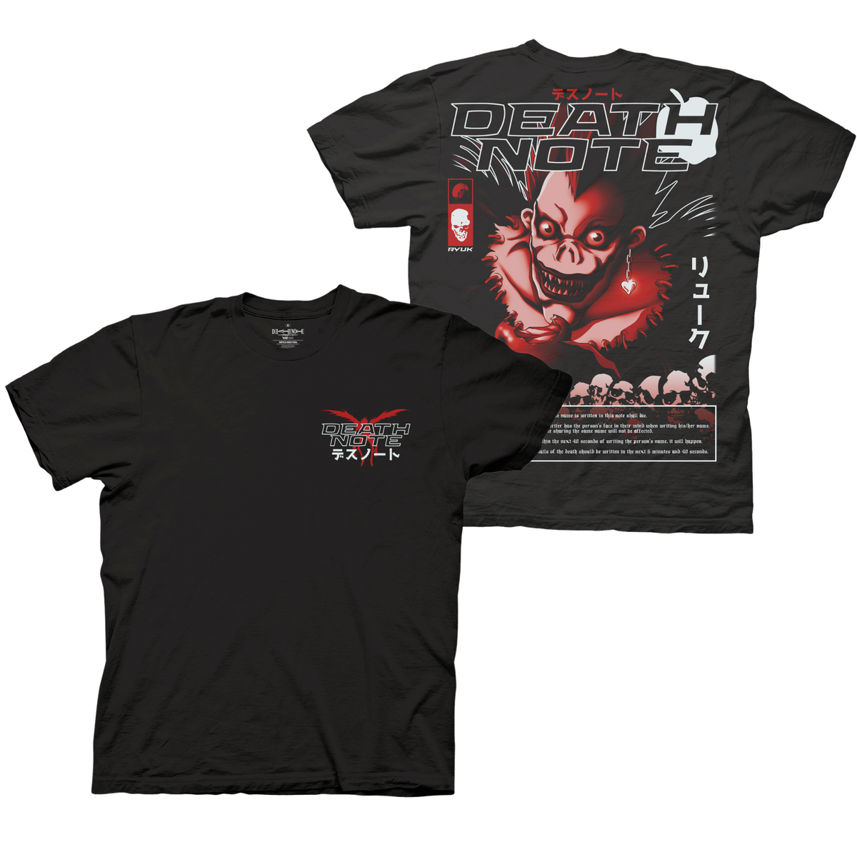 Death Note Ryuk Skulls Graphic T-Shirt – Ripple Junction Death Note Ryuk Skulls Graphic T-Shirt – Ripple Junction