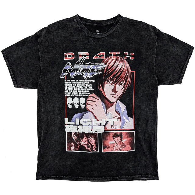 Light Death Note Merch Death Note Light Yagami Magazine Cover Mineral T-Shirt – Ripple Junction