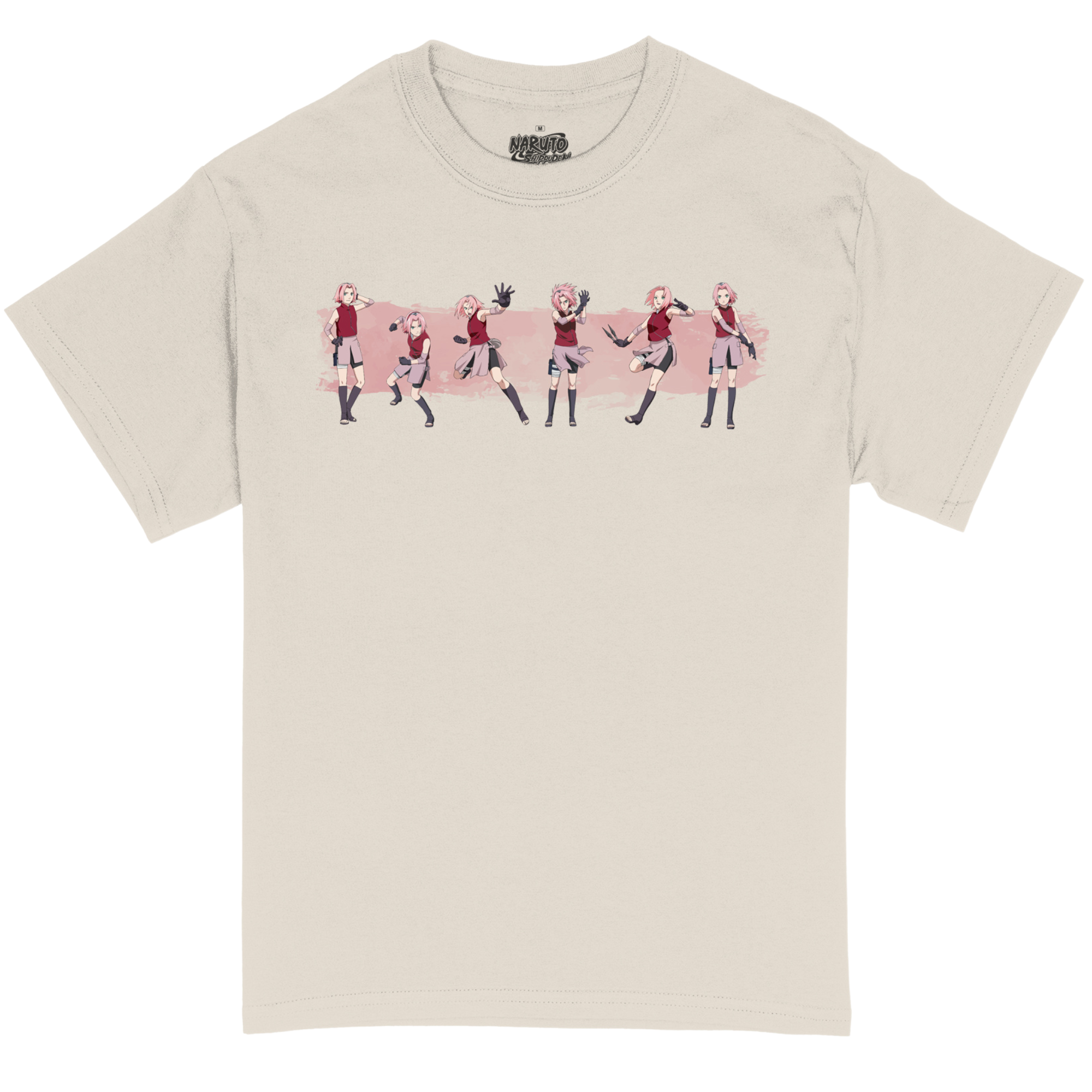 Naruto Shippuden Sakura Jumbo Print 90s Style T-Shirt