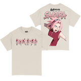 Naruto Shippuden Sakura Jumbo Print 90s Style T-Shirt