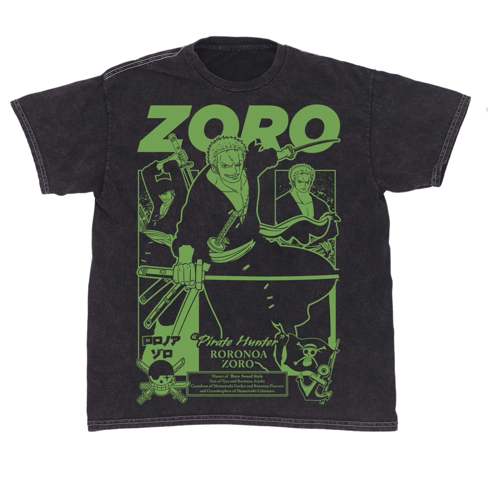 One Piece Zoro Pirate Hunter Jumbo Print T-Shirt