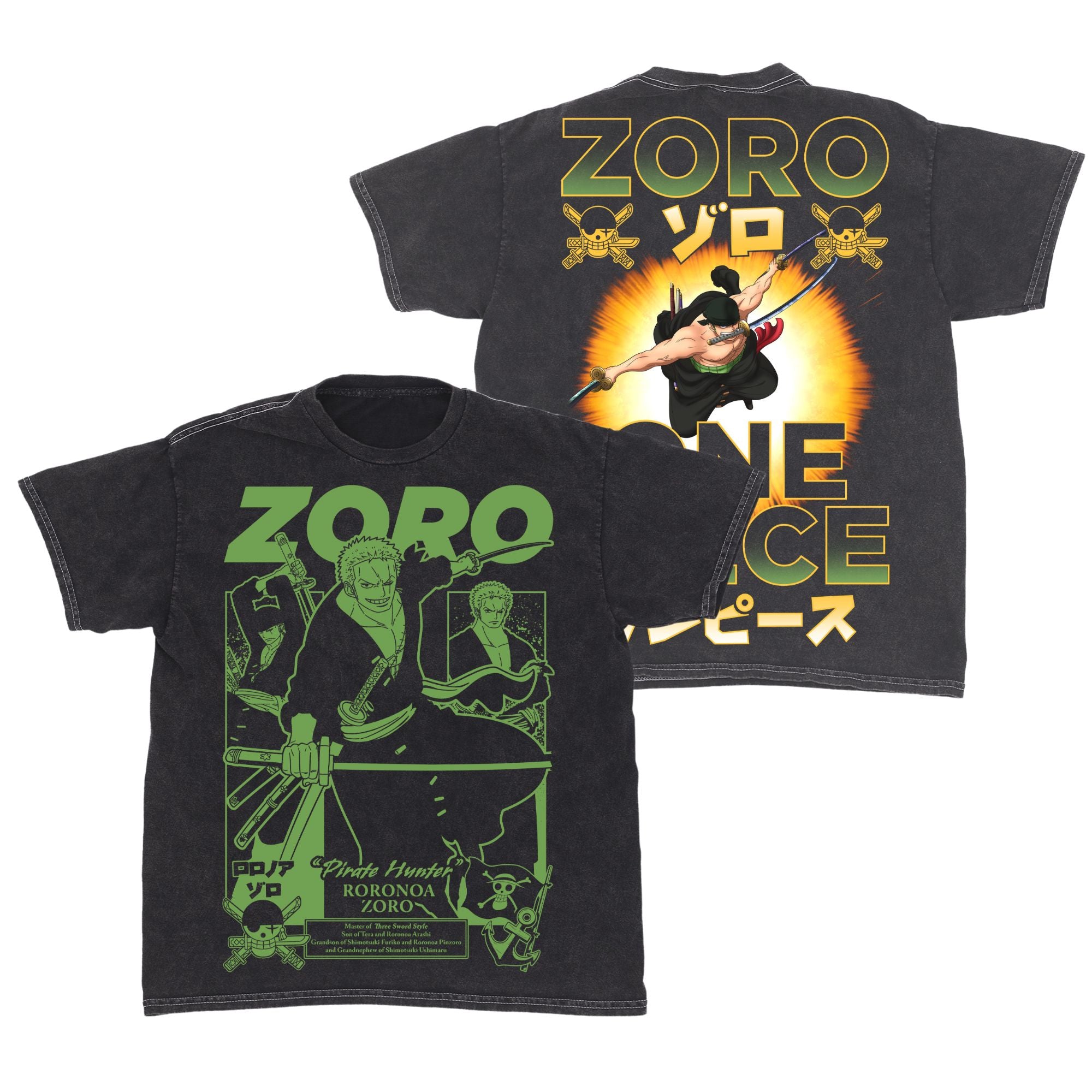 One Piece Zoro Pirate Hunter Jumbo Print T-Shirt