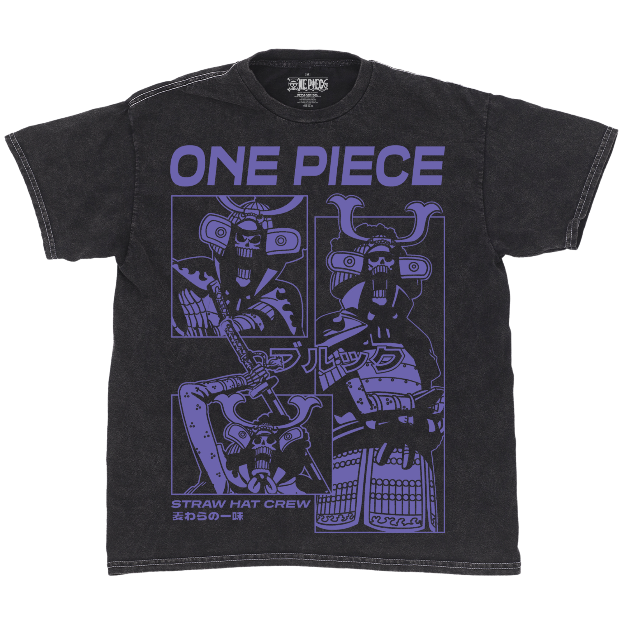 One Piece Brook Samurai Mineral Wash T-Shirt