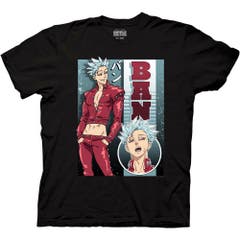 T-Shirts Black The Seven Deadly Sins Ban Vertical Type T-Shirt S Black The Seven Deadly Sins Anime
