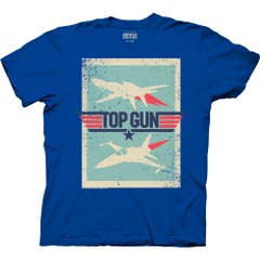 T-Shirts Top Gun Vintage Distressed Inverted Jets T-Shirt Top Gun Movies