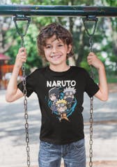 T-Shirts Naruto Shippuden Chibi Sasuke Kakashi And Naruto Youth T-Shirt Naruto Shippuden Anime
