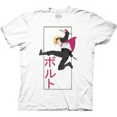 T-Shirts Boruto Framed Kick with Kanji T-Shirt Boruto: Naruto Next Generations Anime