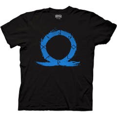 T-Shirts Black God of War Ragnarok Blue Runes Logo T-Shirt S Black God of War Ragnarok Video Games