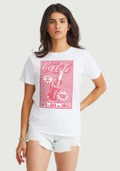 T-Shirts Coca-Cola Bottle Hypnotic Pattern Poster Junior T-Shirt Coca-Cola Pop Culture
