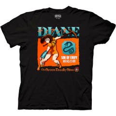 T-Shirts Black The Seven Deadly Sins Diane With Emblem And Kanji T-Shirt S Black The Seven Deadly Sins Anime