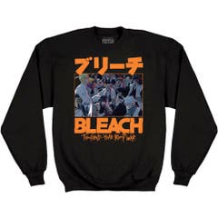 Hoodies and Sweatshirts Black Bleach: Thousand Year Blood War Orange Key Art Sweatshirt S Black BLEACH Thousand-Year Blood War Anime