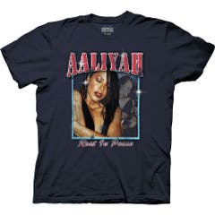 T-Shirts Aaliyah Rest In Peace Bootleg Adult Crew Neck T-Shirt Aaliyah Music