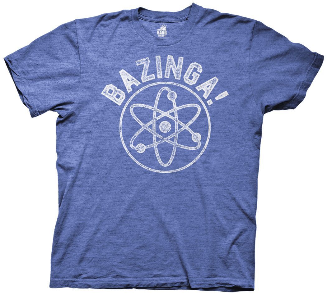 Donder laten vallen Koloniaal Big Bang Theory Bazinga Collegiate with Linear Atom T-Shirt | Ripple  Junction