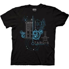 T-Shirts Doctor Who Tardis Line Map T-Shirt Doctor Who TV