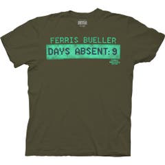 T-Shirts Army Green 9 Times T-Shirt Army Green 2X Ferris Bueller's Day Off Movies