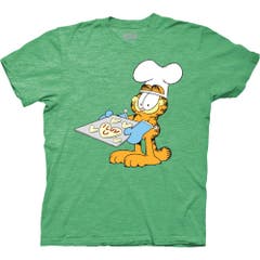 T-Shirts Heather Kelly Green I Luv U Cookie Tray T-Shirt Heather Kelly Green 2X Garfield Pop Culture
