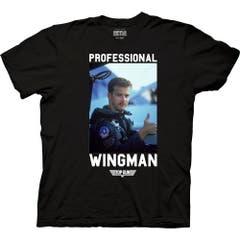Top Gun Professional Wingman Goose Photo Adult Crew Neck T-Shirt Black SM