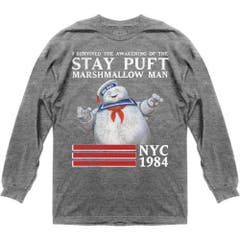 Long Sleeve Ghostbusters I Survived Stay Puft Marshmallow Man NYC 1984 Long Sleeve Ghostbusters Movies