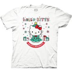 T-Shirts Hello Kitty Happy Holidays Tree Dress T-Shirt Hello Kitty Pop Culture