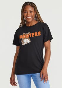T-Shirts Hooters Retro Logo Womens Boyfriend Tee Hooters Pop Culture