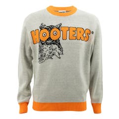 Sweaters Hooters Logo With Owl Holiday Sweater Hooters Pop Culture