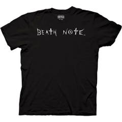T-Shirts Black Death Note How To Use It With Patch Adult Crew Neck T-Shirt Black SM Death Note Anime