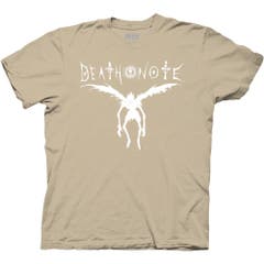 T-Shirts Tan Death Note Ryuk Silhouette Adult Crew Neck T-Shirt Tan SM Death Note Anime