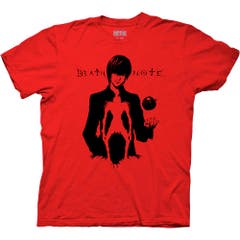 T-Shirts Death Note Light B&W With Ryuk In Silhouette T-Shirt Death Note Anime