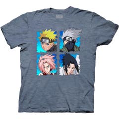 Naruto Shippuden Naruto Kakashi Sakura and Sasuke Adult Crew Neck T-Shirt