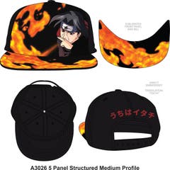 Hats Black Naruto Shippuden Itachi Blowing Fire Hat OS Black Naruto Shippuden Anime