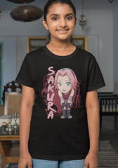 T-Shirts Naruto Shippuden Chibi Sakura Stacked Name Youth T-Shirt Naruto Shippuden Anime