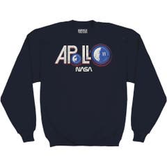 Hoodies and Sweatshirts Apollo 11 Vintage Logo Fleece NASA Pop Culture