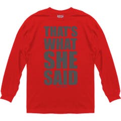 Long Sleeve The Office That's What She Said Dark Gray Long Sleeve T-Shirt The Office TV