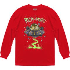 Long Sleeve Rick and Morty Spaceship Dumping Long Sleeve T-Shirt Rick and Morty TV