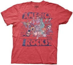 Schoolhouse Rock America Rocks Adult T-Shirt 3XL Heather Red