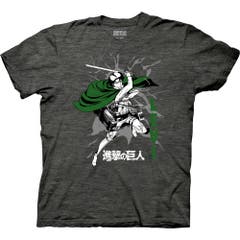 Attack On Titan Levi Swirls Adult Crew Neck T-Shirt