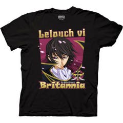 T-Shirts Black Code Geass Lelouch Retro T-Shirt S Black Code Geass Anime