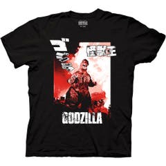 T-Shirts Godzilla Classic 1991 Destruction Godzilla Image With Kanji T-Shirt Godzilla Classic Movies