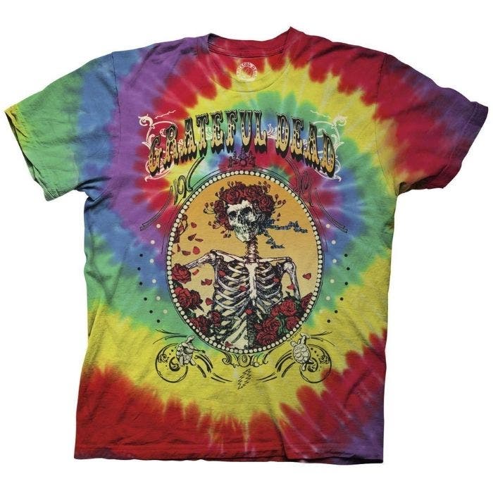 Grateful Dead Bertha Deco Frame Tie Dye T-Shirt XS Tie Dye