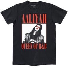T-Shirts Aaliyah Queen of R&B Sunglasses Lipstick T-Shirt Aaliyah Music