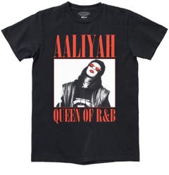 Aaliyah Queen of R&B Sunglasses Lipstick Crew T-Shirt
