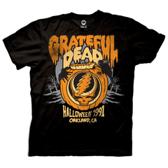 T-Shirts Grateful Dead Halloween 1991 Oakland California Pumpkin Stealie T-Shirt Grateful Dead Music