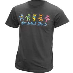 T-Shirts Grateful Dead Dancing Bears Gothic Text T-Shirt Grateful Dead Music